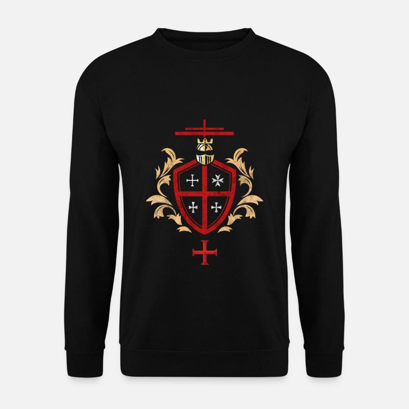Knights Templar Crusader Symbol - Unisex Sweatshirt - black