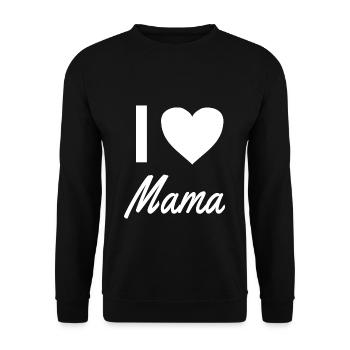 i love mama - Unisex Sweatshirt - black - Front - Alina (178cm) & Michal (187cm)