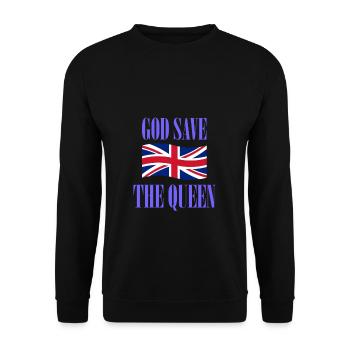 God save the Queen - Unisex Pullover - Schwarz - Vorne - Alina (178cm) & Michal (187cm)