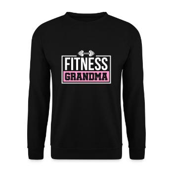 SPORTS GRANDMA FITNESS GRANDMOTHER - Unisex Sweatshirt - black - Front - Alina (178cm) & Michal (187cm)