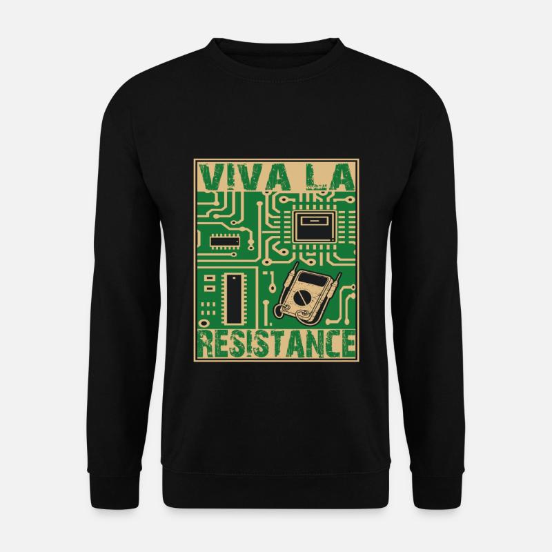 Viva La Resistance Widerstand Lustig Elektronik - Unisex Pullover - Schwarz