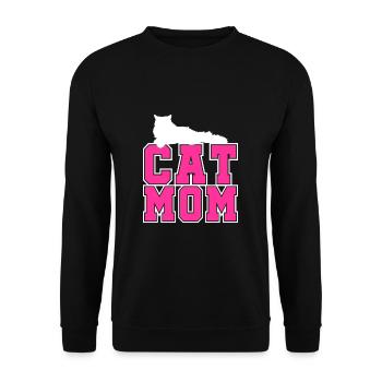 CHAT CHATS MAMAN CHATONS - Sweat-shirt Unisexe - noir - Devant - Alina (178cm) & Michal (187cm)