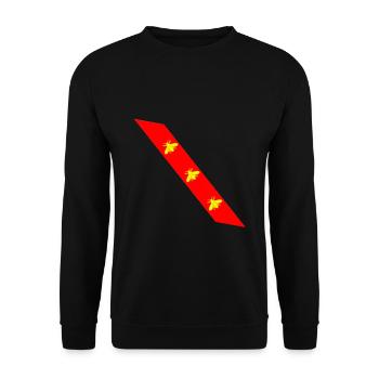 flag of elba napoleon bonaparte - Unisex Sweatshirt - black - Front - Alina (178cm) & Michal (187cm)