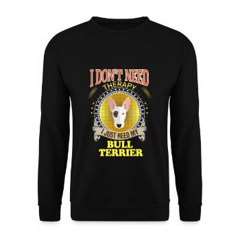 Bull Terrier - Sweat-shirt Unisexe - noir - Devant - Alina (178cm) & Michal (187cm)