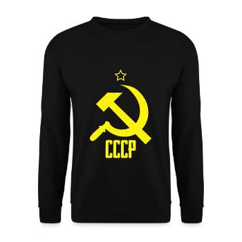 USSR Russia Soviet Union symbol - Unisex Sweatshirt - black - Front - Alina (178cm) & Michal (187cm)