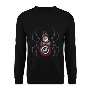 Techno Hirschkäfer Insekten Bass Lautsprecher - Unisex Pullover - Schwarz - Vorne - Alina (178cm) & Michal (187cm)