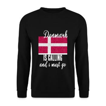 Denmark - Unisex Sweatshirt - black - Front - Alina (178cm) & Michal (187cm)