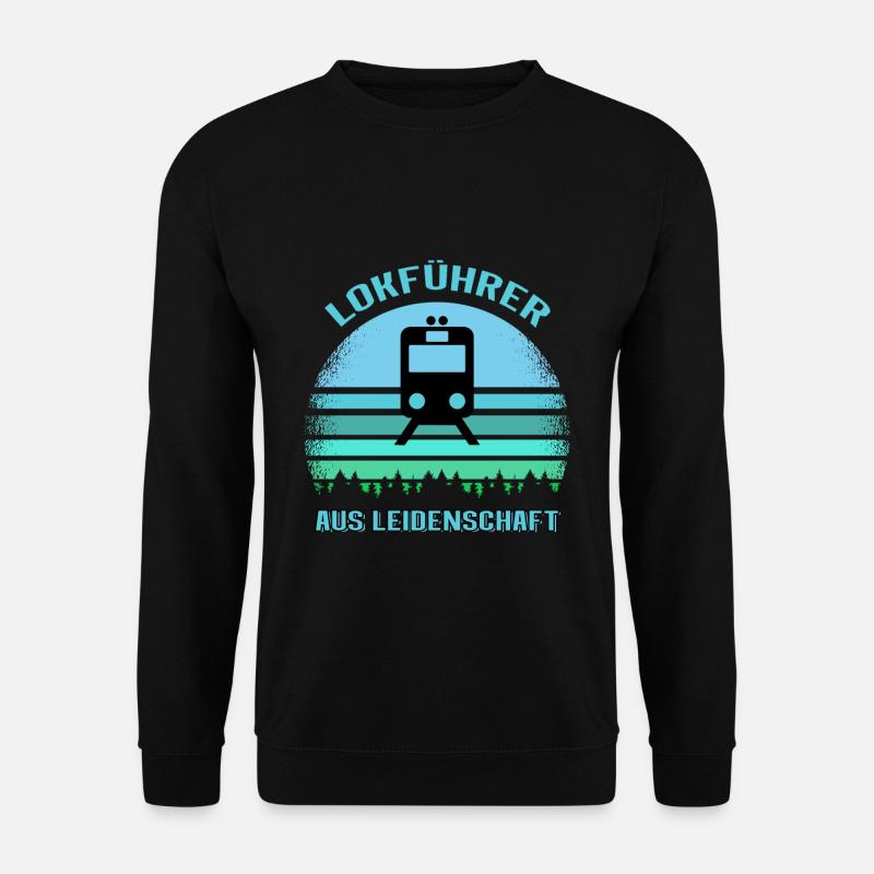 Engine driver with passion - Unisex Sweatshirt - black