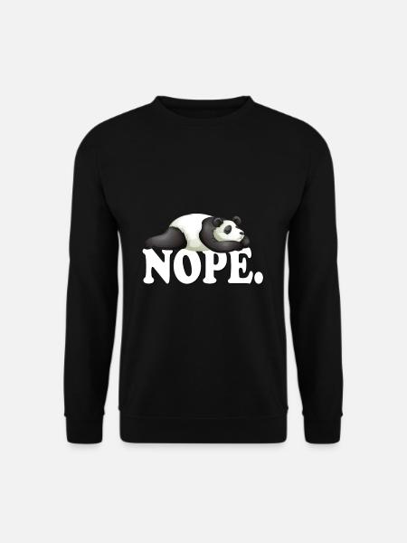 Nope Panda Design lustig - Unisex Pullover - Schwarz