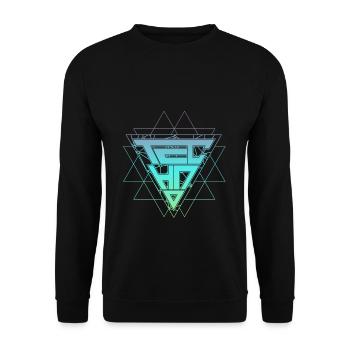 Techno Technology Pentagramm Festival Raver - Unisex Pullover - Schwarz - Vorne - Alina (178cm) & Michal (187cm)