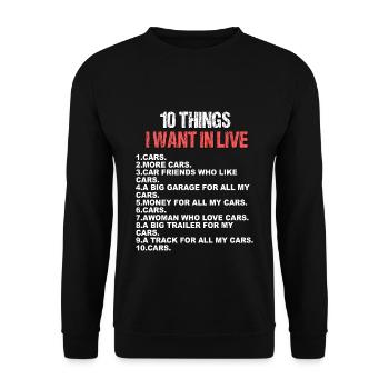 10 things i want in live - Unisex Sweatshirt - black - Front - Alina (178cm) & Michal (187cm)
