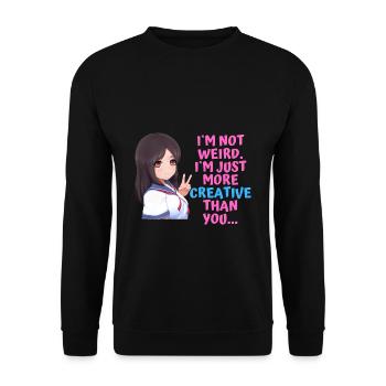 Conception drôle disant anime - Sweat-shirt Unisexe - noir - Devant - Alina (178cm) & Michal (187cm)
