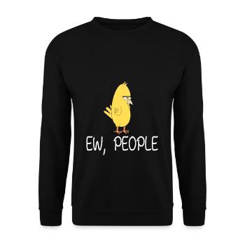 ew people angry bird - Unisex Sweatshirt - black - Front - Alina (178cm) & Michal (187cm)