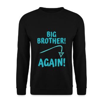 grand frère encore - Sweat-shirt Unisexe - noir - Devant - Alina (178cm) & Michal (187cm)