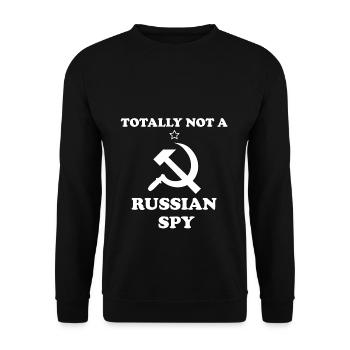 totally not a russian spy - Unisex Sweatshirt - black - Front - Alina (178cm) & Michal (187cm)