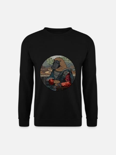 Lustige Schnabeltier Mona Lisa Duckface Geschenk - Unisex Pullover - Schwarz