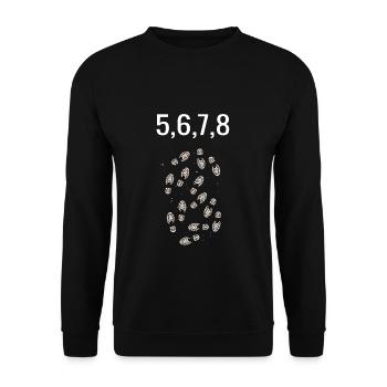 Dance steps dance dance instructor dance couple - Unisex Sweatshirt - black - Front - Alina (178cm) & Michal (187cm)