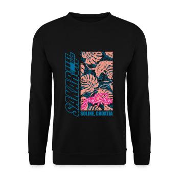 Sakarun Kroatien Strand Urlaub Meer Reisen - Unisex Pullover - Schwarz - Vorne - Alina (178cm) & Michal (187cm)