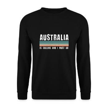 Australia - Unisex Sweatshirt - black - Front - Alina (178cm) & Michal (187cm)