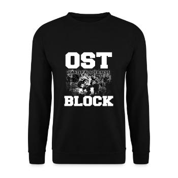 Ostblock härter als der Rest - Unisex Pullover - Schwarz - Vorne - Alina (178cm) & Michal (187cm)