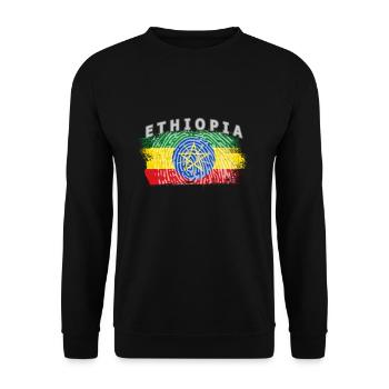 Ethiopia flag vintage gift - Unisex Sweatshirt - black - Front - Alina (178cm) & Michal (187cm)