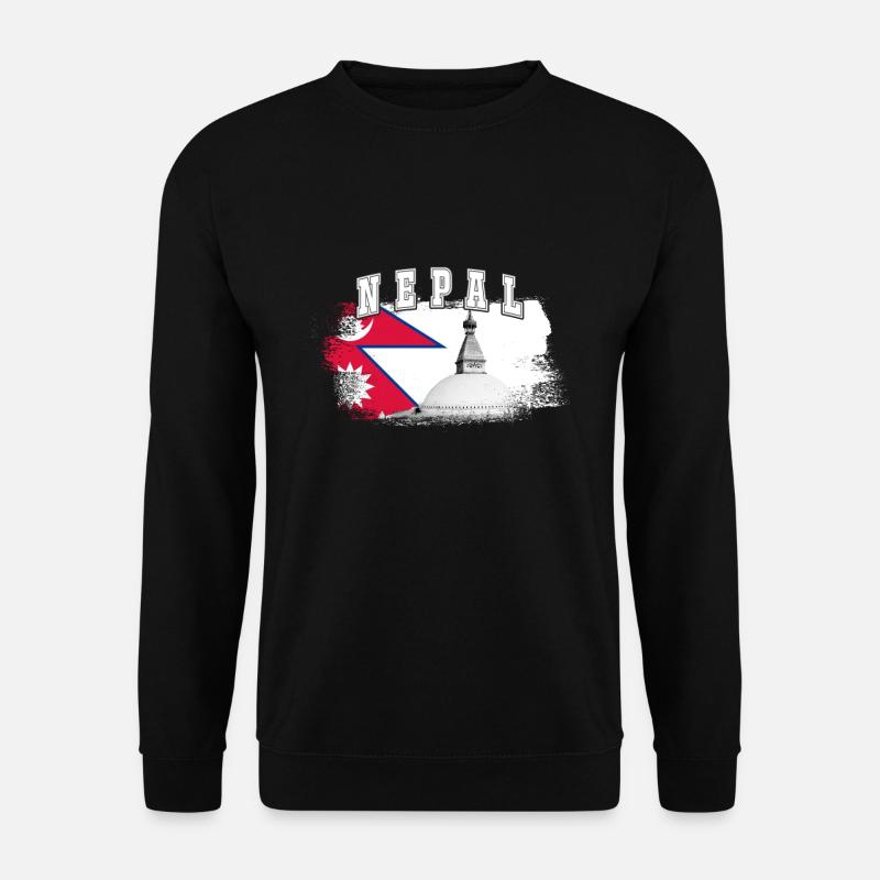 Népal Drapeau de Katmandou Asie - Sweat-shirt Unisexe - noir