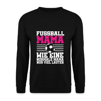 Fussball Mama Frauenfussball - Unisex Pullover - Schwarz - Vorne - Alina (178cm) & Michal (187cm)