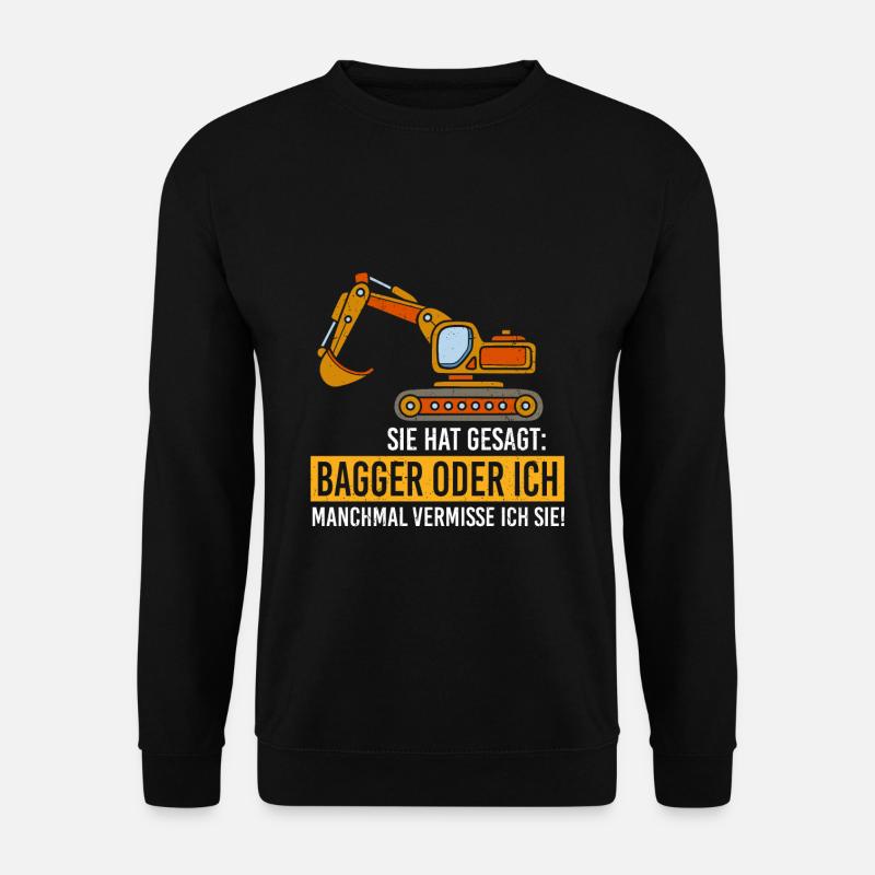 Bagger oder ich - Unisex Pullover - Schwarz