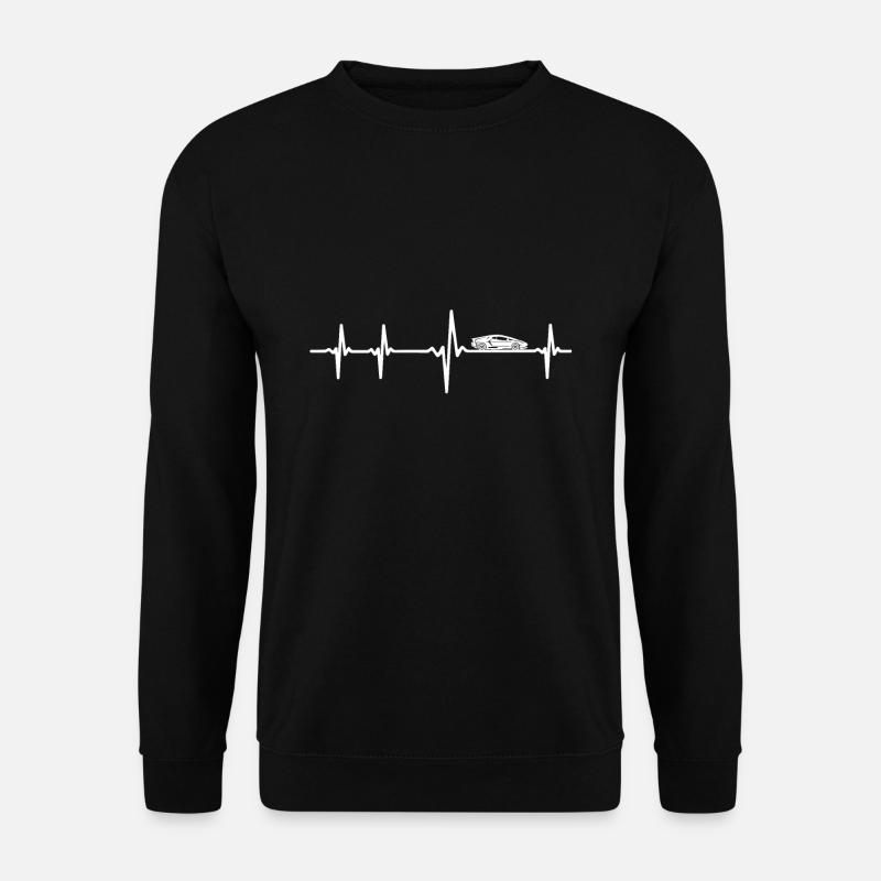EKG Herzschlag Heartbeat Car / Auto / Truck / SUV - Unisex Pullover - Schwarz