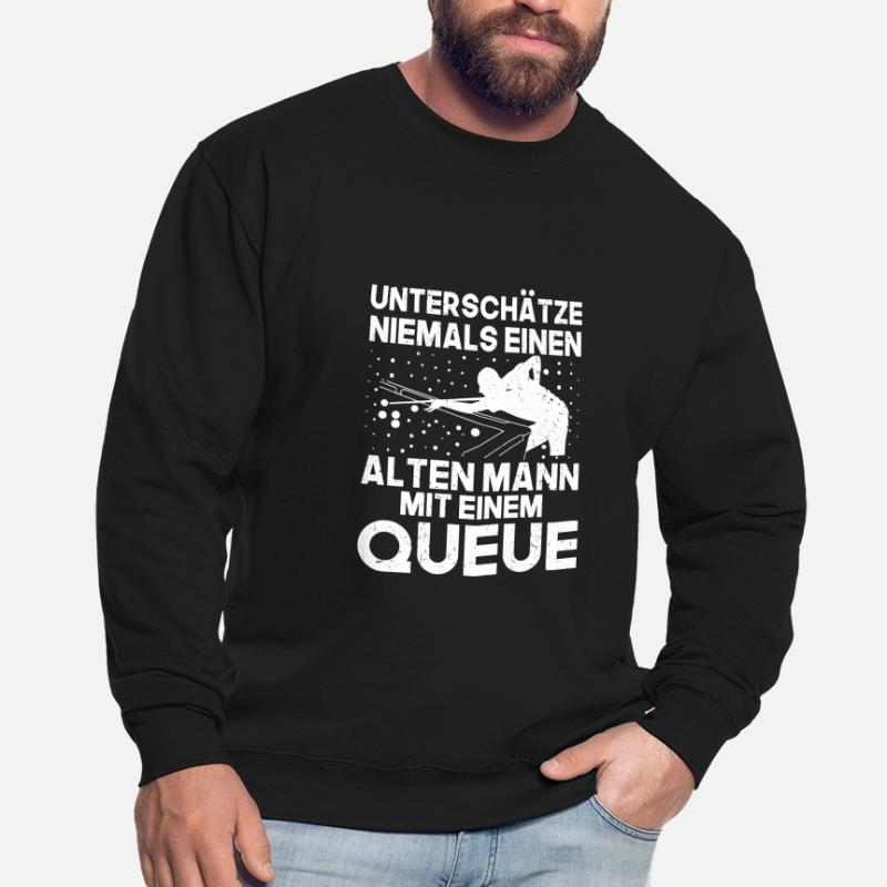 Billard alter Mann Queue Unisex Pullover