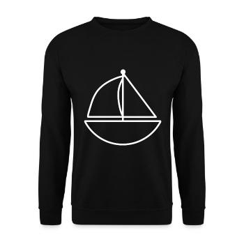 Voile voile bateau bateau voile - Sweat-shirt Unisexe - noir - Devant - Alina (178cm) & Michal (187cm)