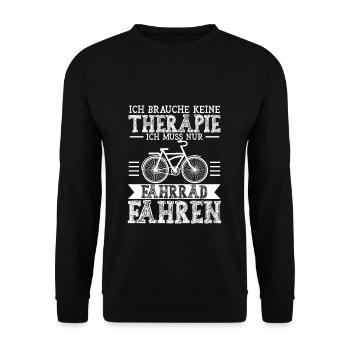 Fahrrad fahren Therapie - Unisex Pullover - Schwarz - Vorne - Alina (178cm) & Michal (187cm)