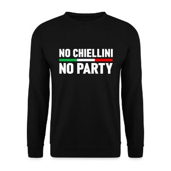 CHIELLINI ITALIEN ITALIENISCHE FLAGGE FUSSBALL - Unisex Pullover - Schwarz - Vorne - Alina (178cm) & Michal (187cm)