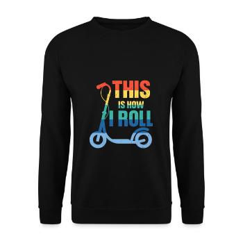 scooter e-scooter scooter e-scooter - Unisex Sweatshirt - black - Front - Alina (178cm) & Michal (187cm)