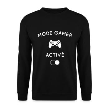 Humour - Mode gamer activé - Sweat-shirt Unisexe - noir - Devant - Alina (178cm) & Michal (187cm)