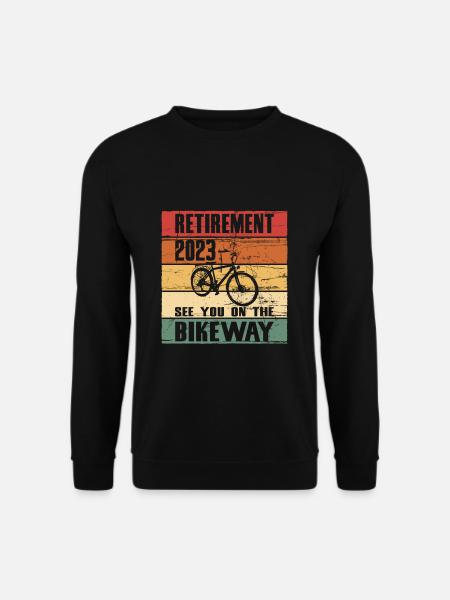 Pension Rente 2023 Rentner Fahrrad fahren Vintage - Unisex Pullover - Schwarz