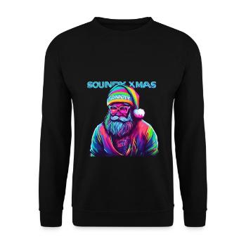 SOUNDY XMAS Weihnachten Rave Club Dance - Unisex Pullover - Schwarz - Vorne - Alina (178cm) & Michal (187cm)