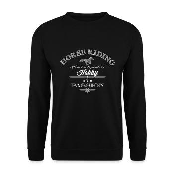Horse Riding is Passion - weiße Edition - Unisex Pullover - Schwarz - Vorne - Alina (178cm) & Michal (187cm)