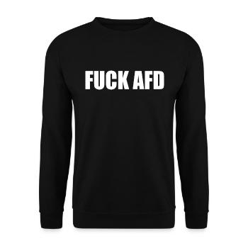 Fuck afd - Unisex Sweatshirt - black - Front - Alina (178cm) & Michal (187cm)
