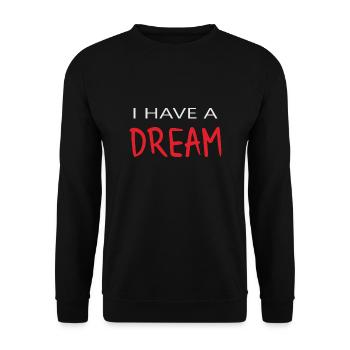 Ich habe einen Traum - I have a dream - Unisex Pullover - Schwarz - Vorne - Alina (178cm) & Michal (187cm)