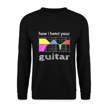 how i bend your guitar - Unisex Sweatshirt - black - Front - Alina (178cm) & Michal (187cm)