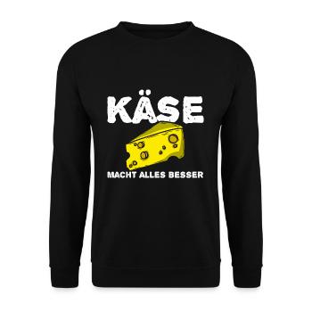 Käse - Unisex Pullover - Schwarz - Vorne - Alina (178cm) & Michal (187cm)