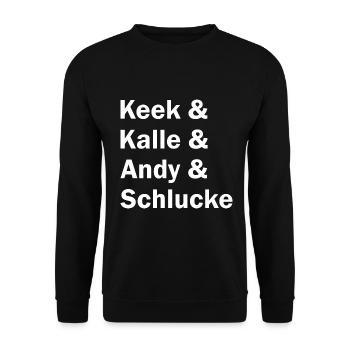 Bang Boom Bang character - Unisex Sweatshirt - black - Front - Alina (178cm) & Michal (187cm)