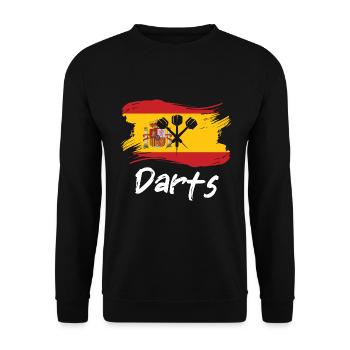 Espagne, Dart Player Design / Dartboard - Sweat-shirt Unisexe - noir - Devant - Alina (178cm) & Michal (187cm)