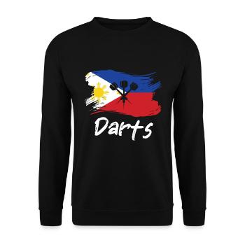 Philippines Dart Player Design / Dartboard - Sweat-shirt Unisexe - noir - Devant - Alina (178cm) & Michal (187cm)