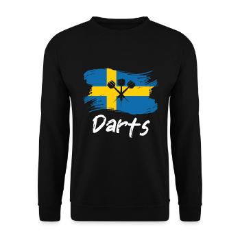 Conception de joueur de fléchettes suédois / Dartboard - Sweat-shirt Unisexe - noir - Devant - Alina (178cm) & Michal (187cm)