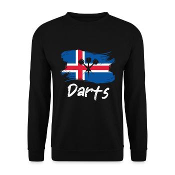 Conception de joueur de fléchettes insulaire / Jeu de fléchettes - Sweat-shirt Unisexe - noir - Devant - Alina (178cm) & Michal (187cm)