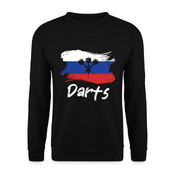 Russie Dart Player Design / Dartboard - Sweat-shirt Unisexe - noir - Devant - Alina (178cm) & Michal (187cm)