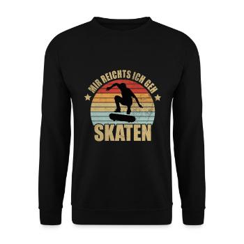 Assez pour moi je vais faire du skate skateboard - Sweat-shirt Unisexe - noir - Devant - Alina (178cm) & Michal (187cm)