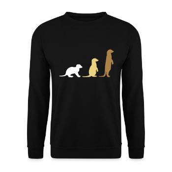 Erdmännchen drei vektor - Unisex Pullover - Schwarz - Vorne - Alina (178cm) & Michal (187cm)